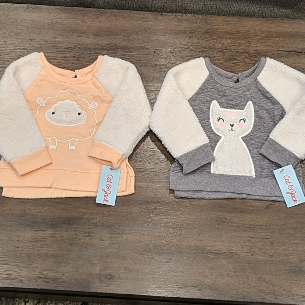 NWT Cat & Jack Sweatshirts 12mo